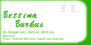 bettina burkus business card